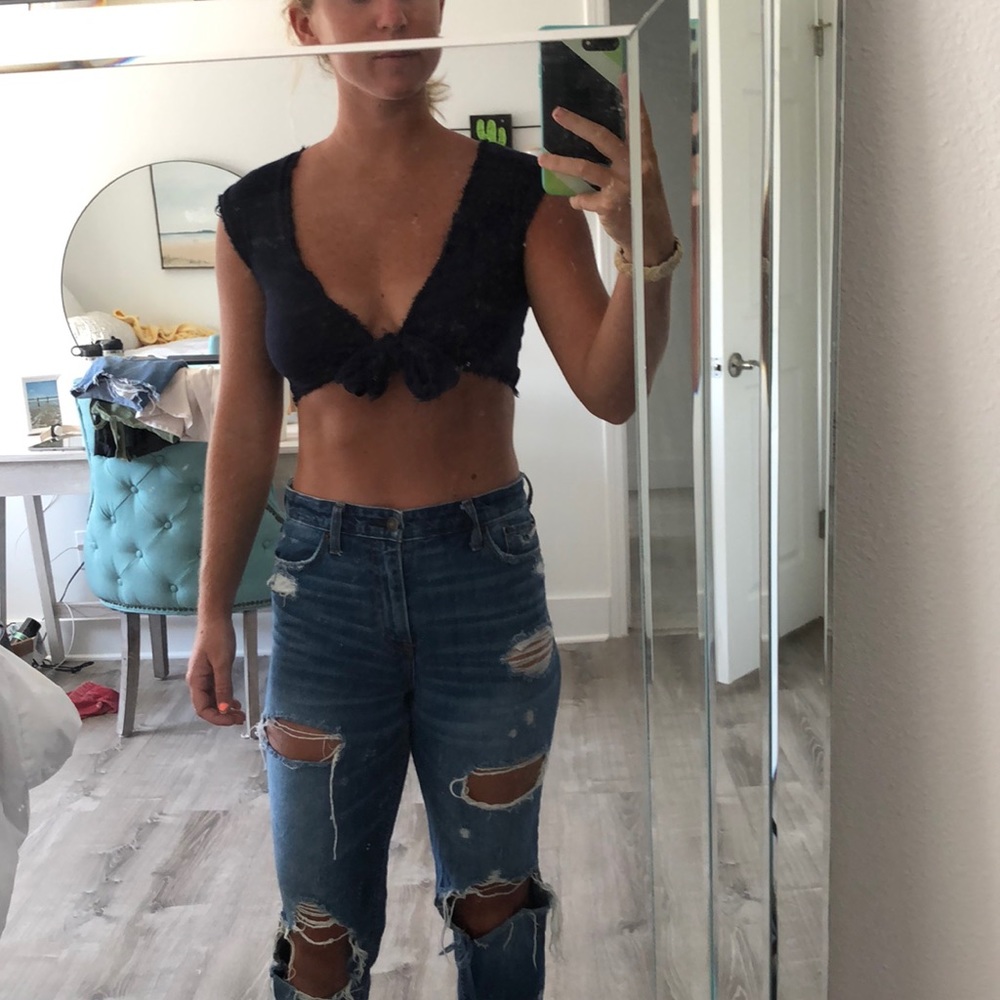 navy tie top